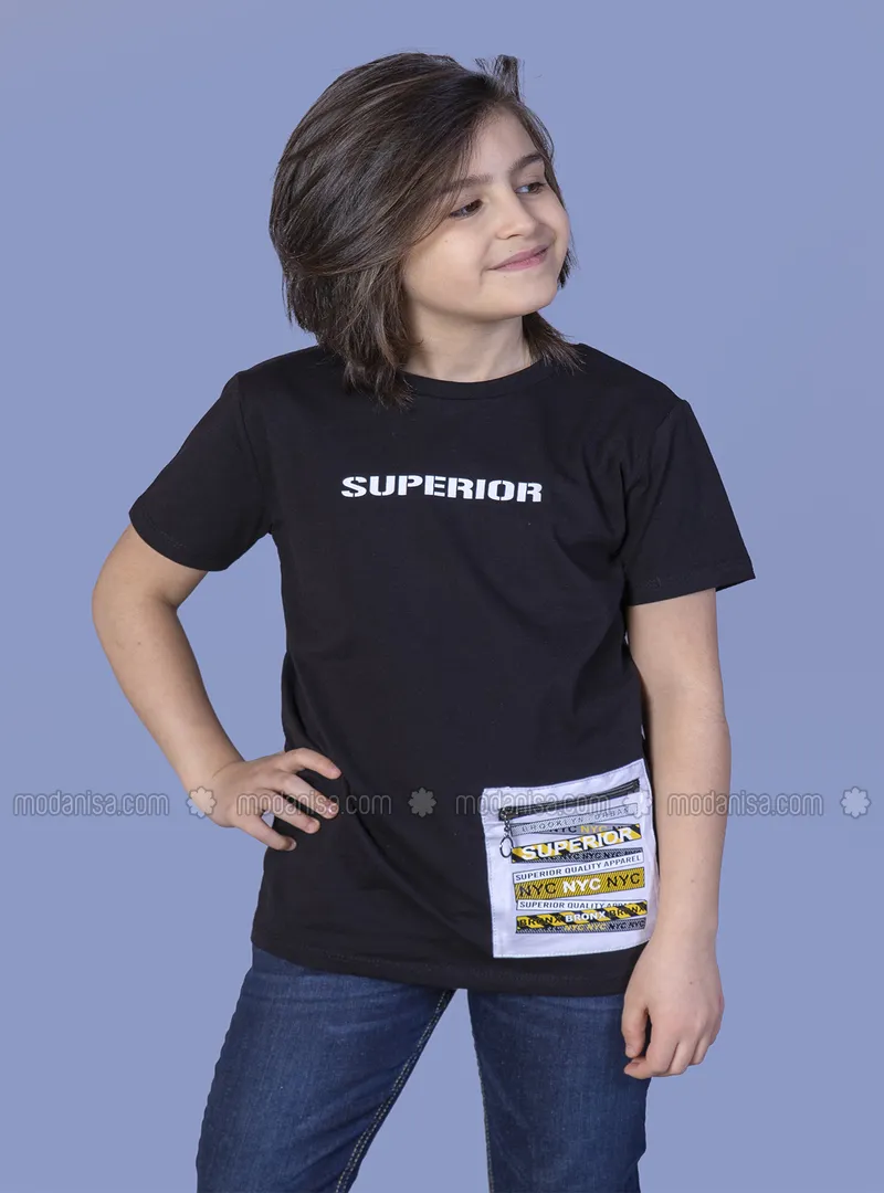 Black - Boys` T-Shirt