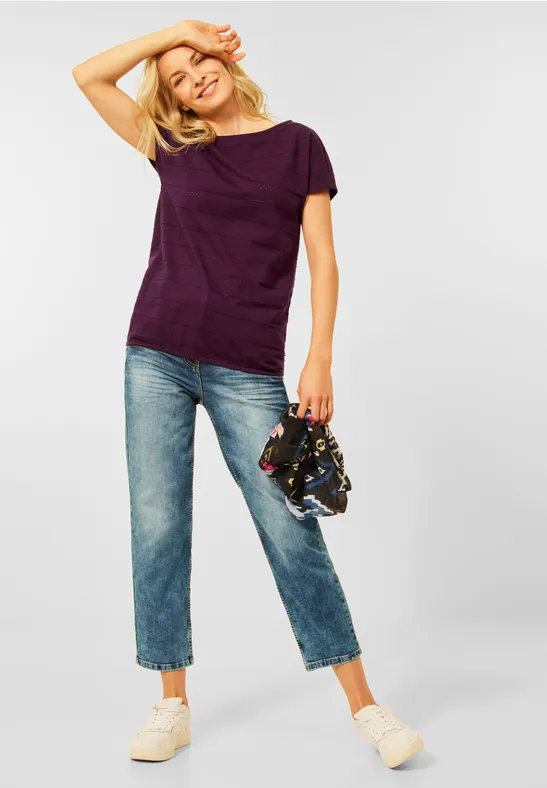 CECIL T-shirt jacquard 