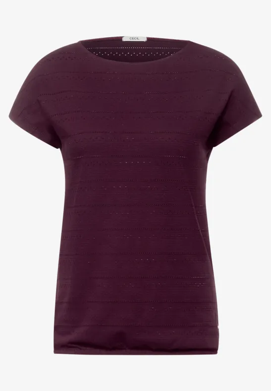 CECIL T-shirt jacquard 