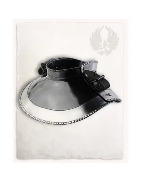 Gorgerin médiéval en acier noirci modèle Kaspar ⚔️ Boutique Épées