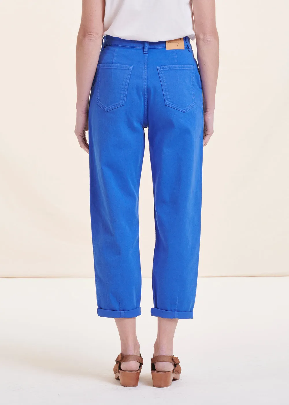 Jean boyfriend bleu en coton biologique