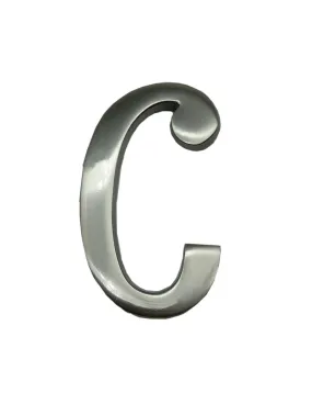 Lettre C Nickel Mat 10 Cm Fixation Invisible Edm. Inclut Fixation. - 85627