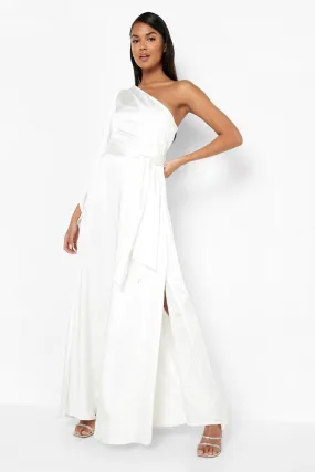 Robe longue pailletée à épaule dénudée