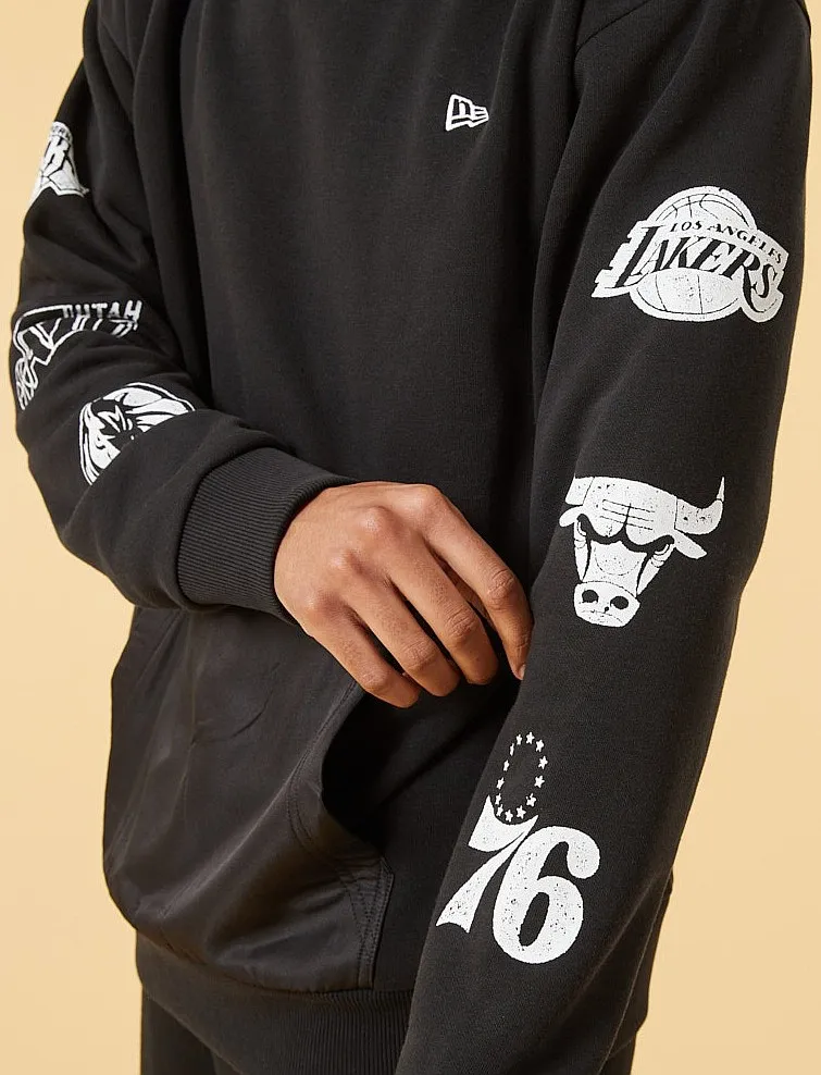 sweat-shirt New Era Distressed Sleeve Print NBA - Black - men´s