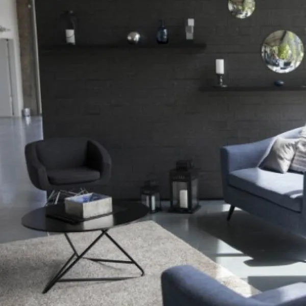Table tribeca h41 - ø80 plateau noir